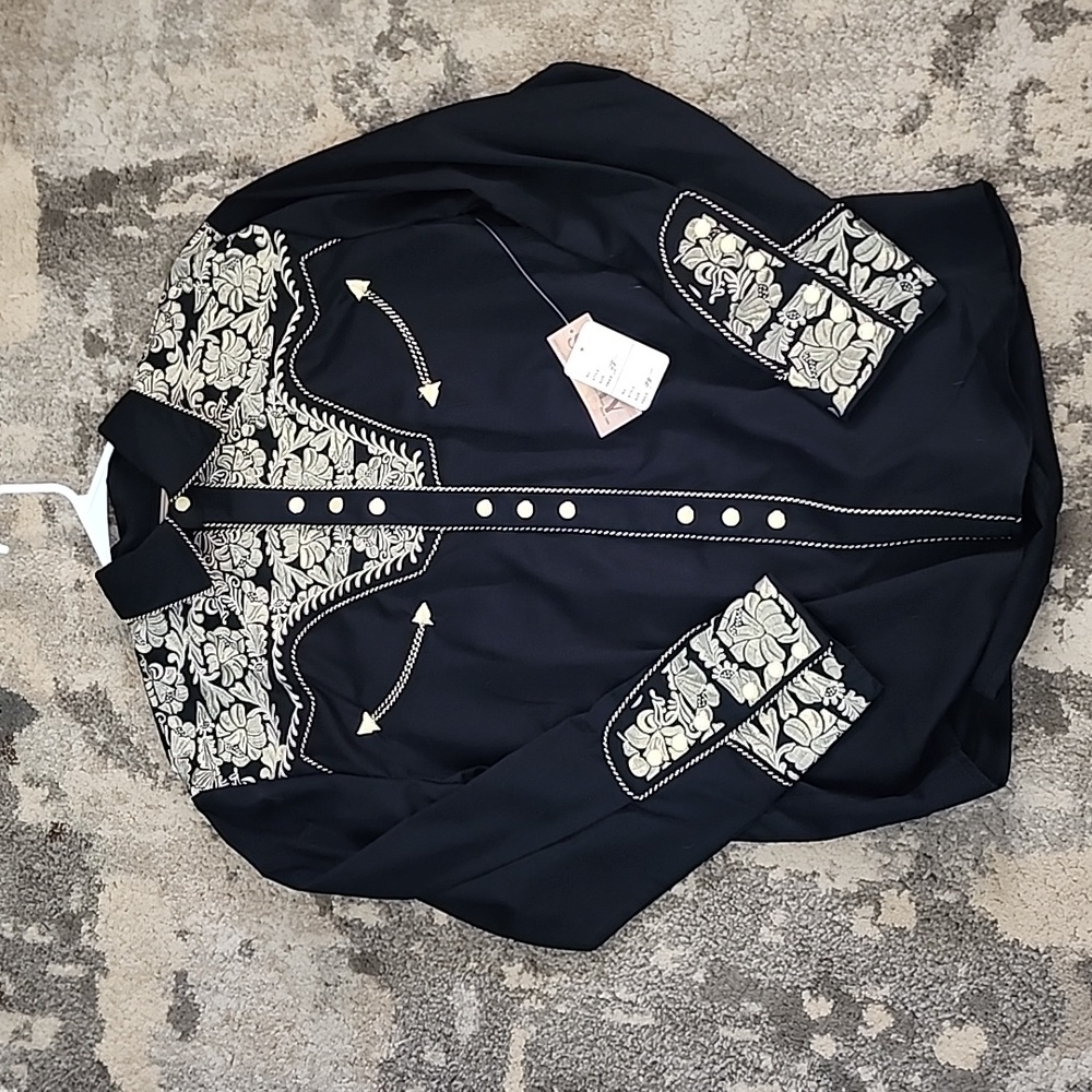 Scully Floral Tooled Embroidered Western Shirt
